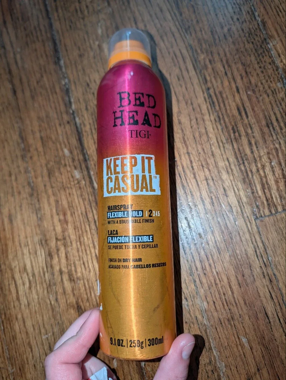 BedHead Keep It Casual Hairspray - Pink and Orange Gradient Can